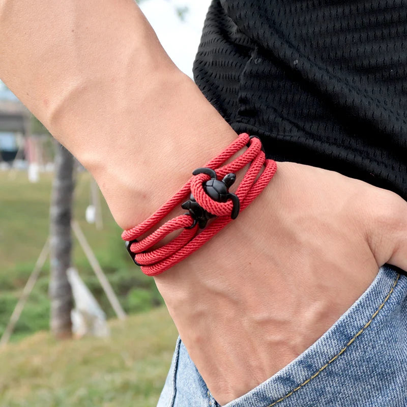 Men Bracelet Rope – Reef Marine Charm Bracelet