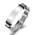 Customised Men's Bracelet – Apex Mesh ID Bracelet in the Silver finish with a polished mesh strap.