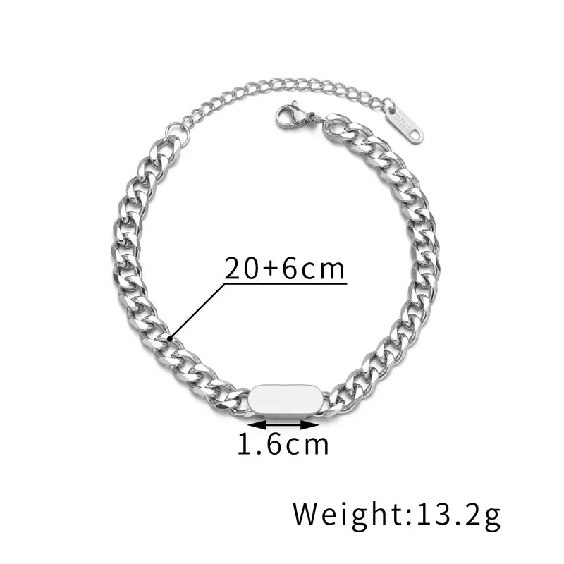 Bond silver chain bracelet with dimensions and weight specifications