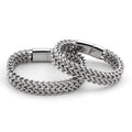 Two Ironclad Cuban Chain Bracelets interlocked, showcasing the bold double-chain design for men.