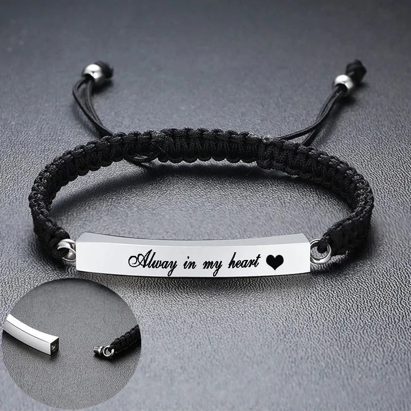 Solace memorial bracelet engraved with 'Always In My Heart'