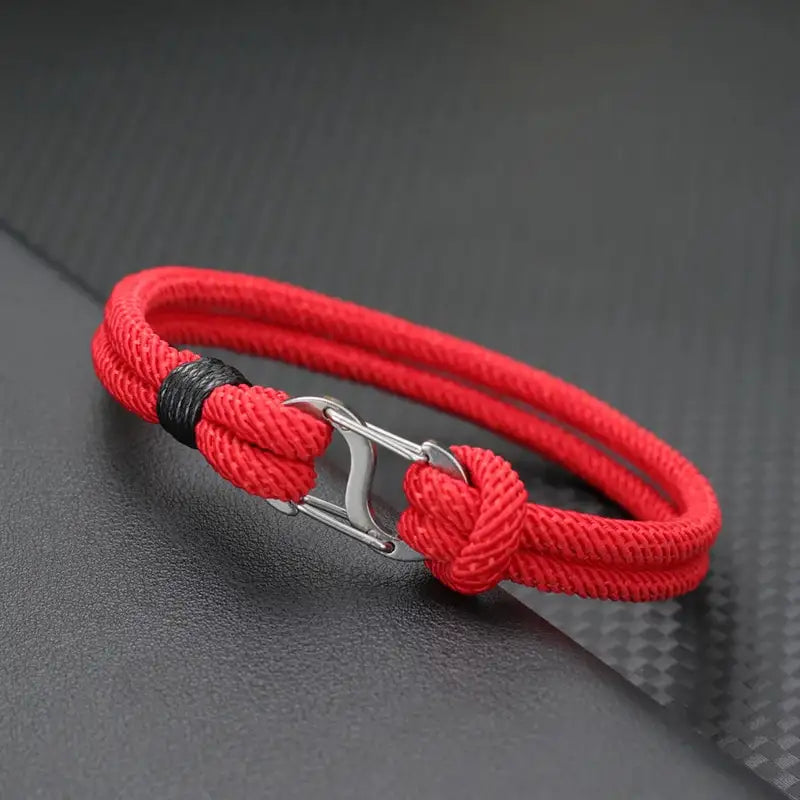 Men Bracelet Rope – Current Milan Cord Bracelet in Red