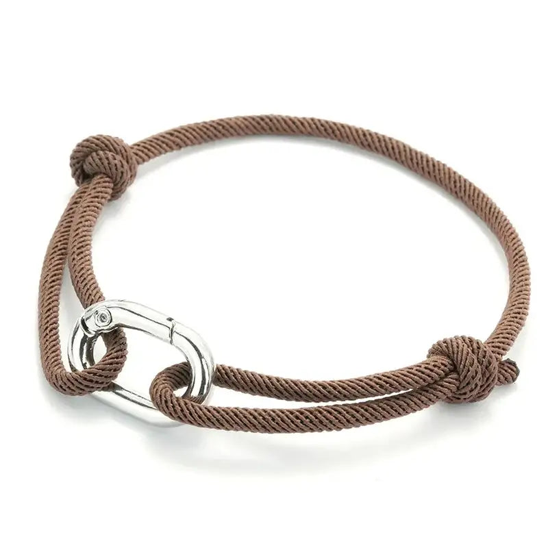 Men Bracelet Rope – Drift Adjustable Cord Bracelet in Brown