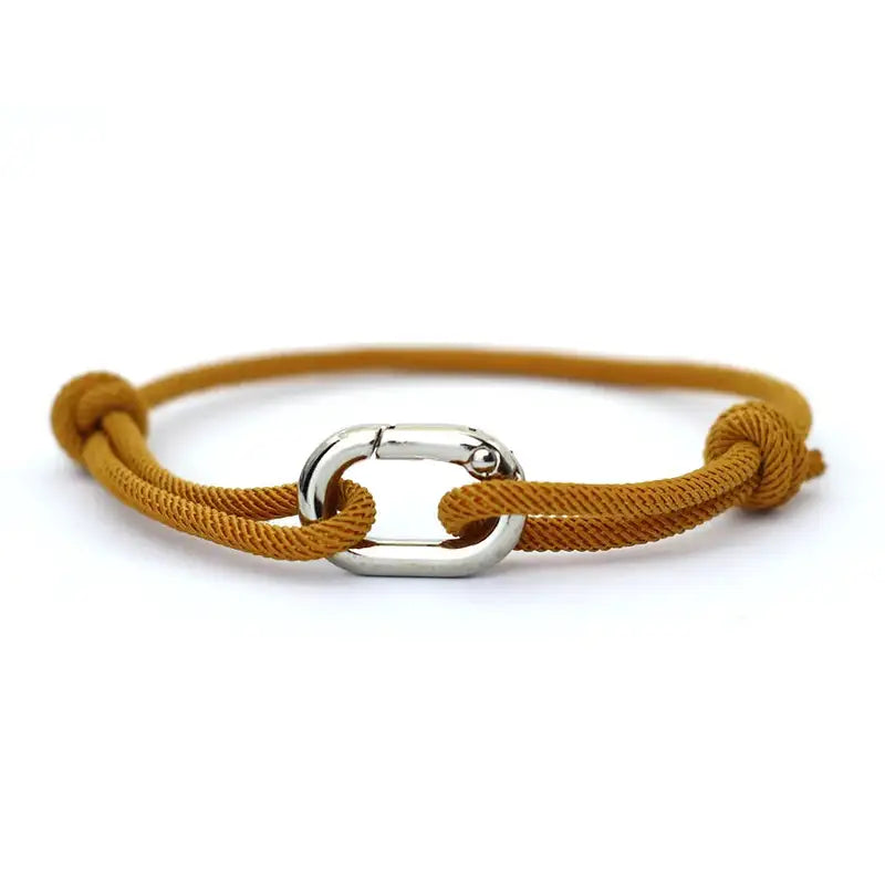 Men Bracelet Rope – Drift Adjustable Cord Bracelet in Dark Yellow