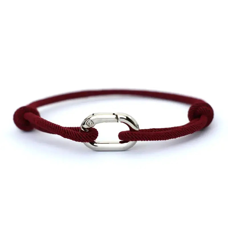 Men Bracelet Rope – Drift Adjustable Cord Bracelet in Burgundy