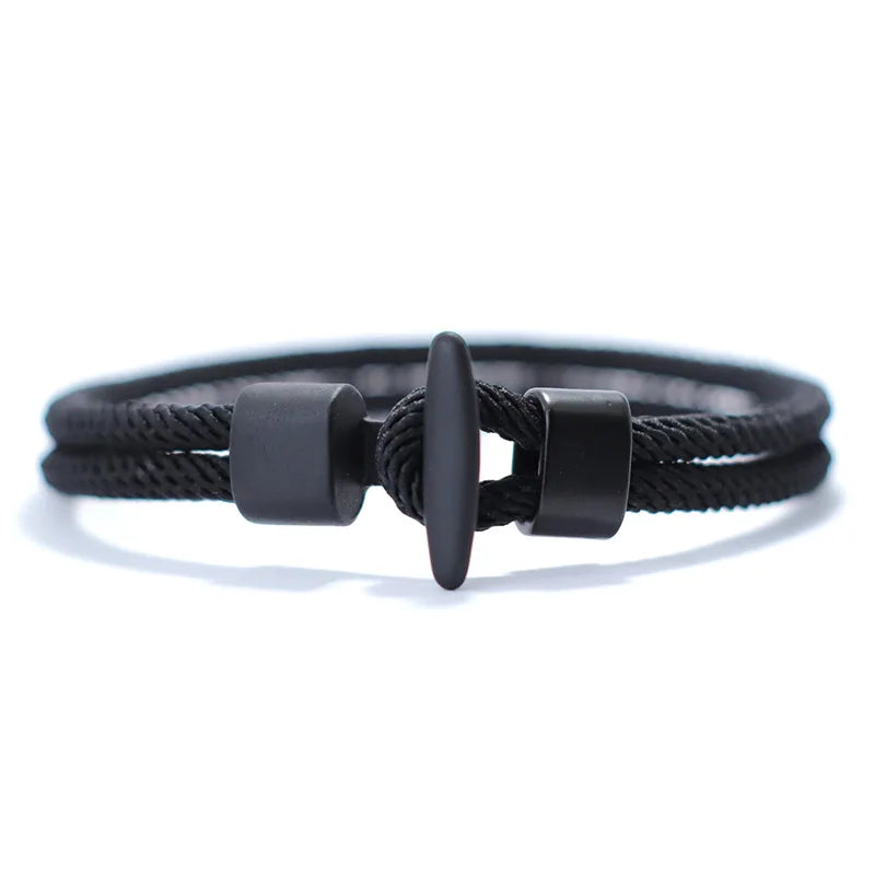 Men Bracelet Rope – Meridian Milan Rope Bracelet in Black