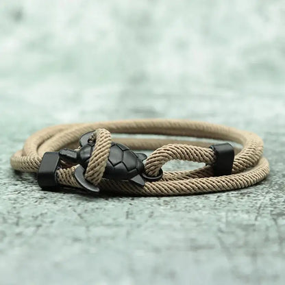 Men Bracelet Rope Reef Marine Charm Bracelet