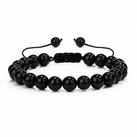 Nomad Adjustable Bead Bracelet, white background