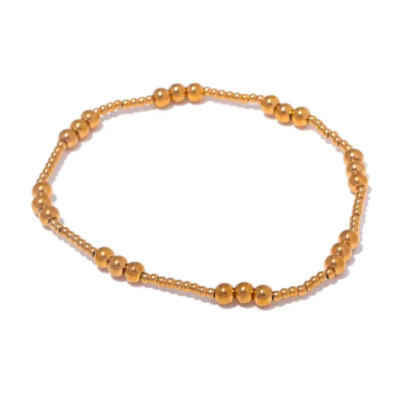 Parity Steel Ball Bead Bracelet in gold-tone stainless steel