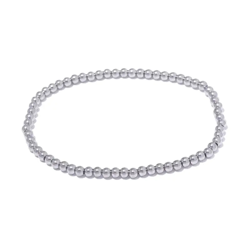 Parity Steel Ball Bead Bracelet in silver-tone stainless steel