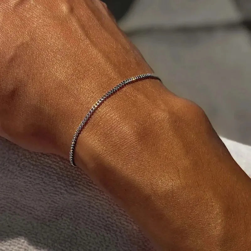 Premium Men's Bracelet Gold designed with a slim Cuban chain and adjustable extension for a comfortable fit.