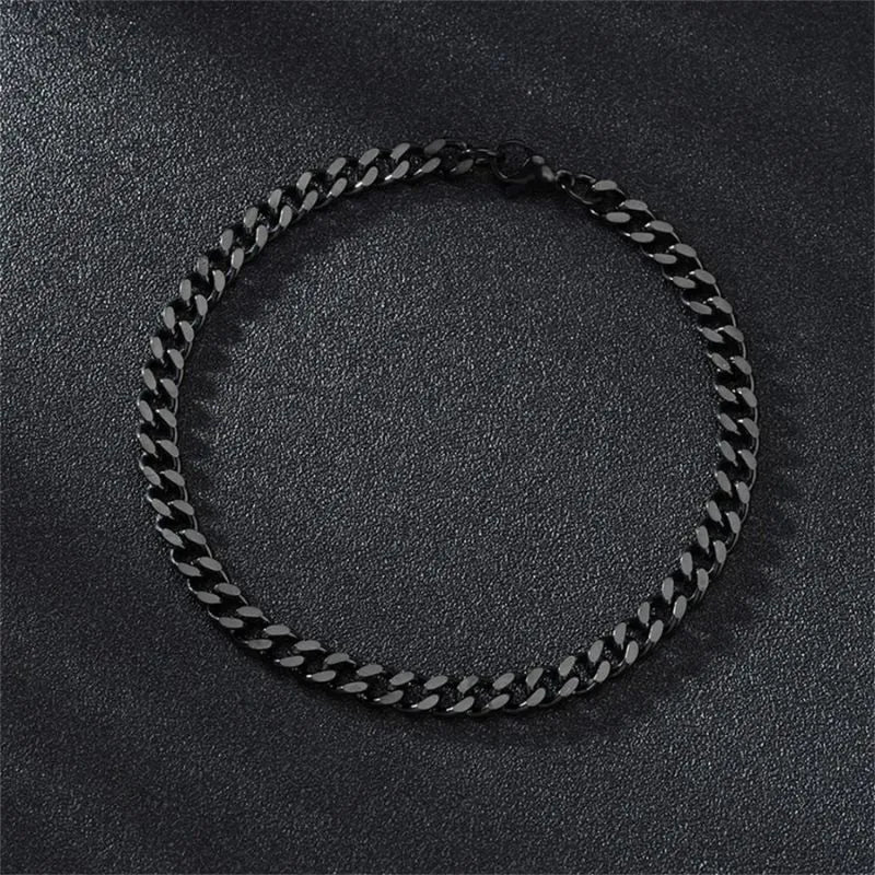 Classic Cuban chain bracelet designed for men with durable stainless steel construction and elegant styling.