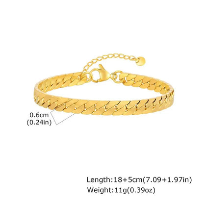 Gold twisted rope chain bracelet with dimensions labelled: 3mm width, adjustable 16-21cm length, 4.4g weight, 316L steel tag