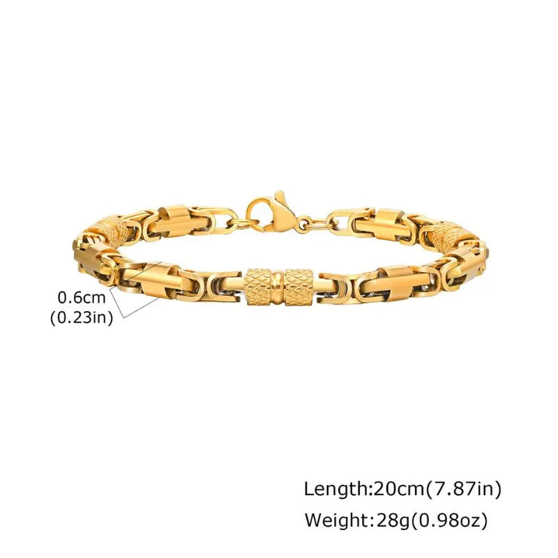 Wide gold jubilee-style watch link chain bracelet with dimensions labelled: 1.1cm width, 21cm length, 41g weight