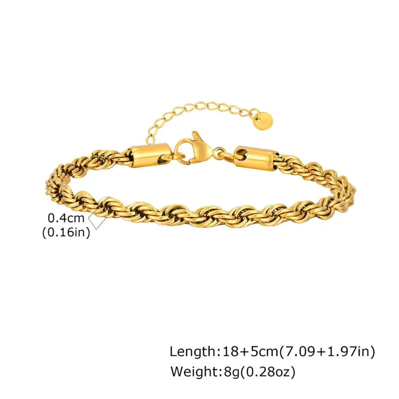 Gold curb chain bracelet crafted from durable stainless steel with a secure clasp and refined masculine styling.