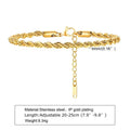 Men's Bracelet Gold designed with wide geometric stainless steel links and a premium polished gold appearance.
